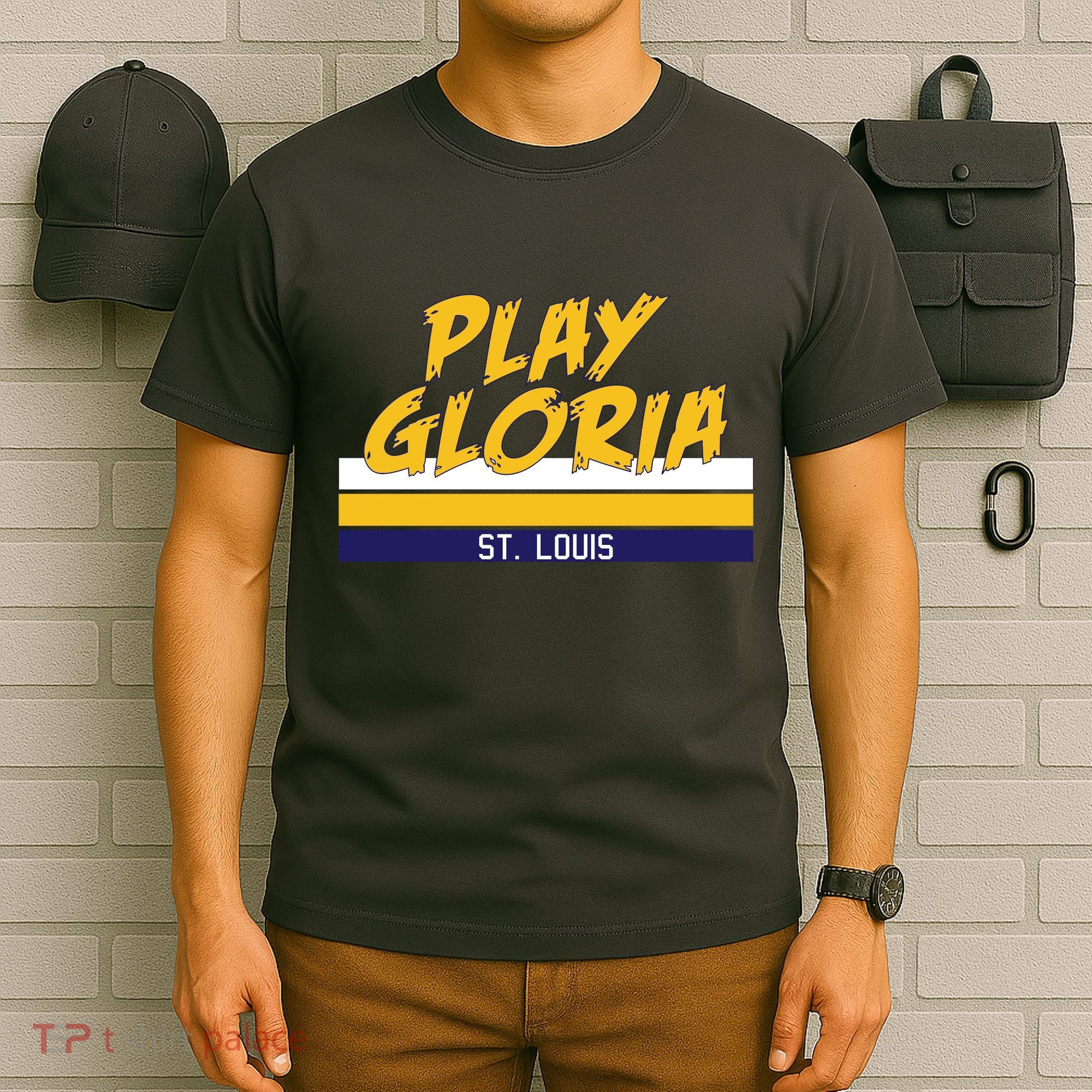 Play Gloria St. Louis Hockey Stripes T-Shirt