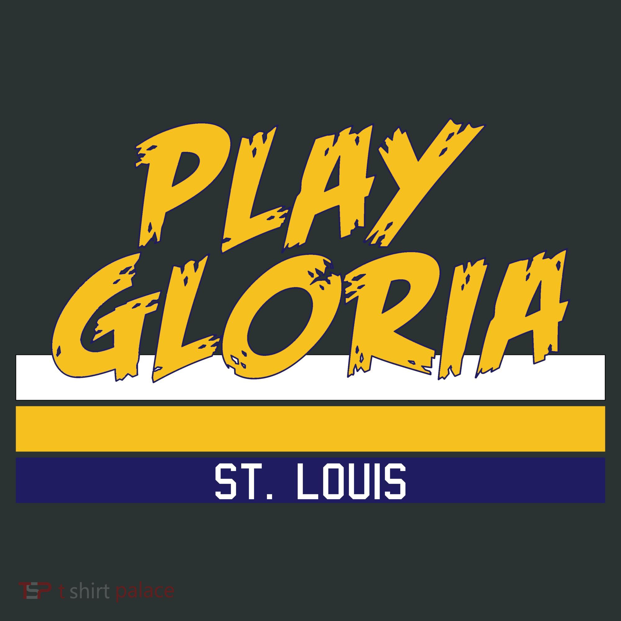 Play Gloria St. Louis Hockey Stripes Button