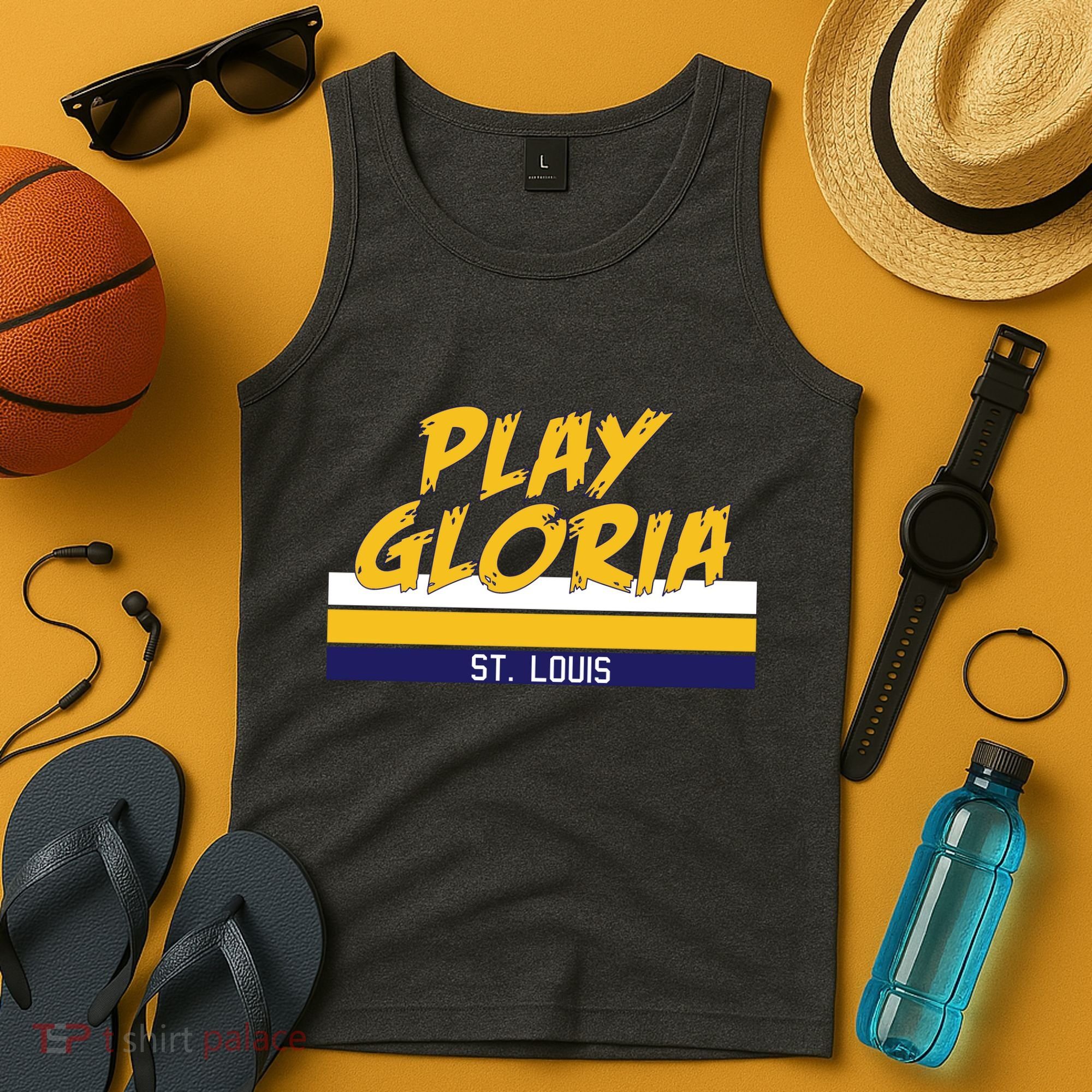Play Gloria St. Louis Hockey Stripes Tank Top