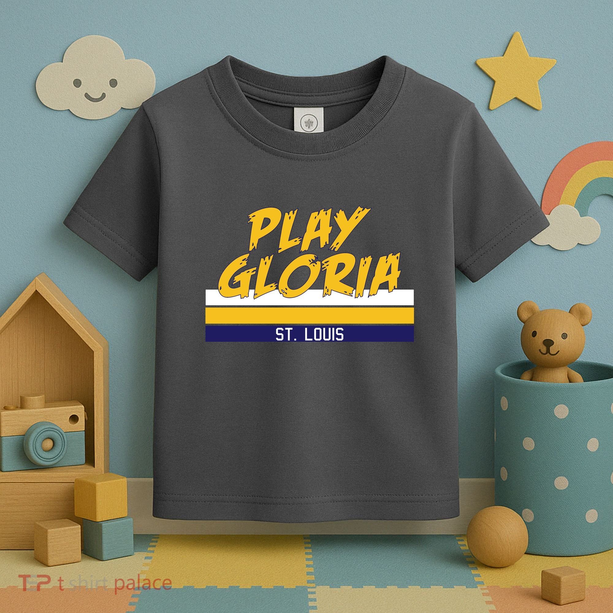 Play Gloria St. Louis Hockey Stripes Toddler T-Shirt