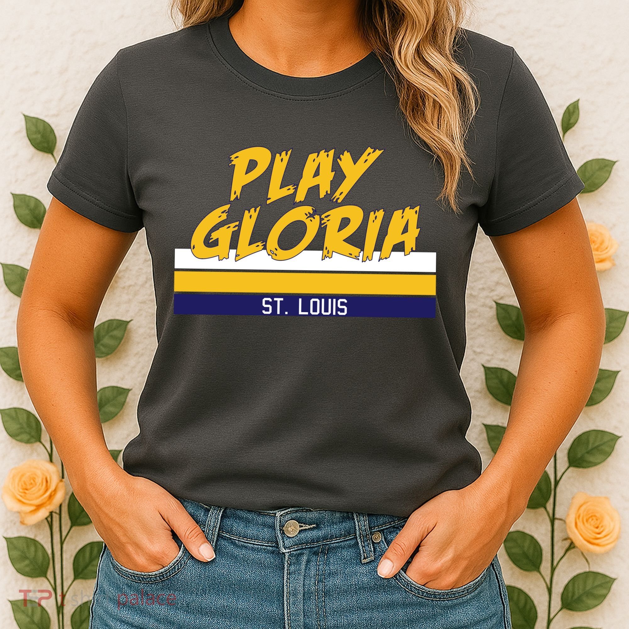 Play Gloria St. Louis Hockey Stripes Women's T-Shirt