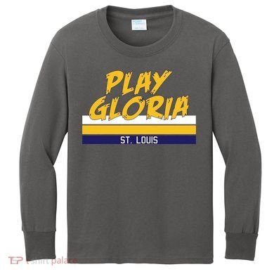 Play Gloria St. Louis Hockey Stripes Kids Long Sleeve Shirt