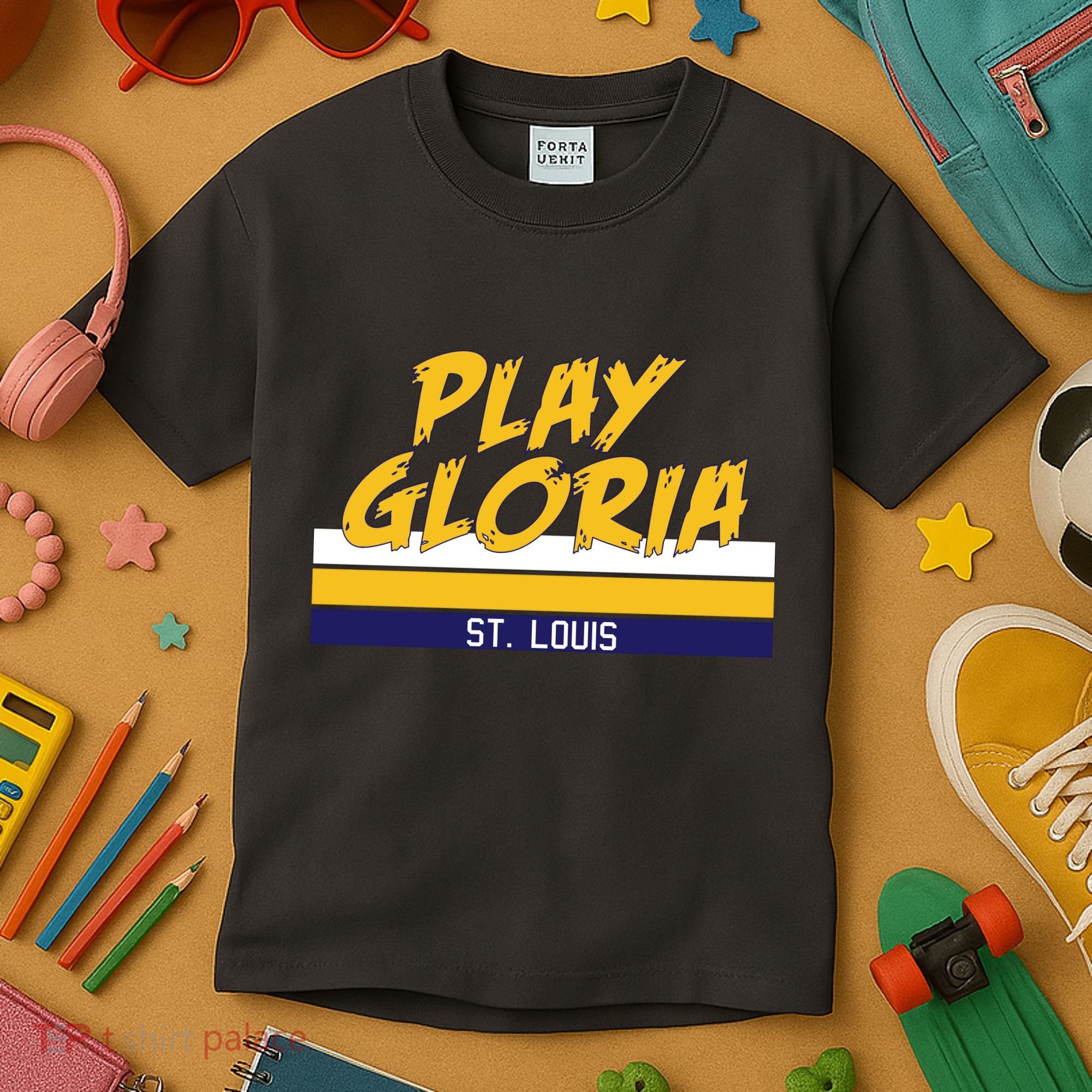 Play Gloria St. Louis Hockey Stripes Kids T-Shirt