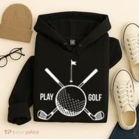 Play Golf Golfball Clubs Crossbones Hoodie thumb 4