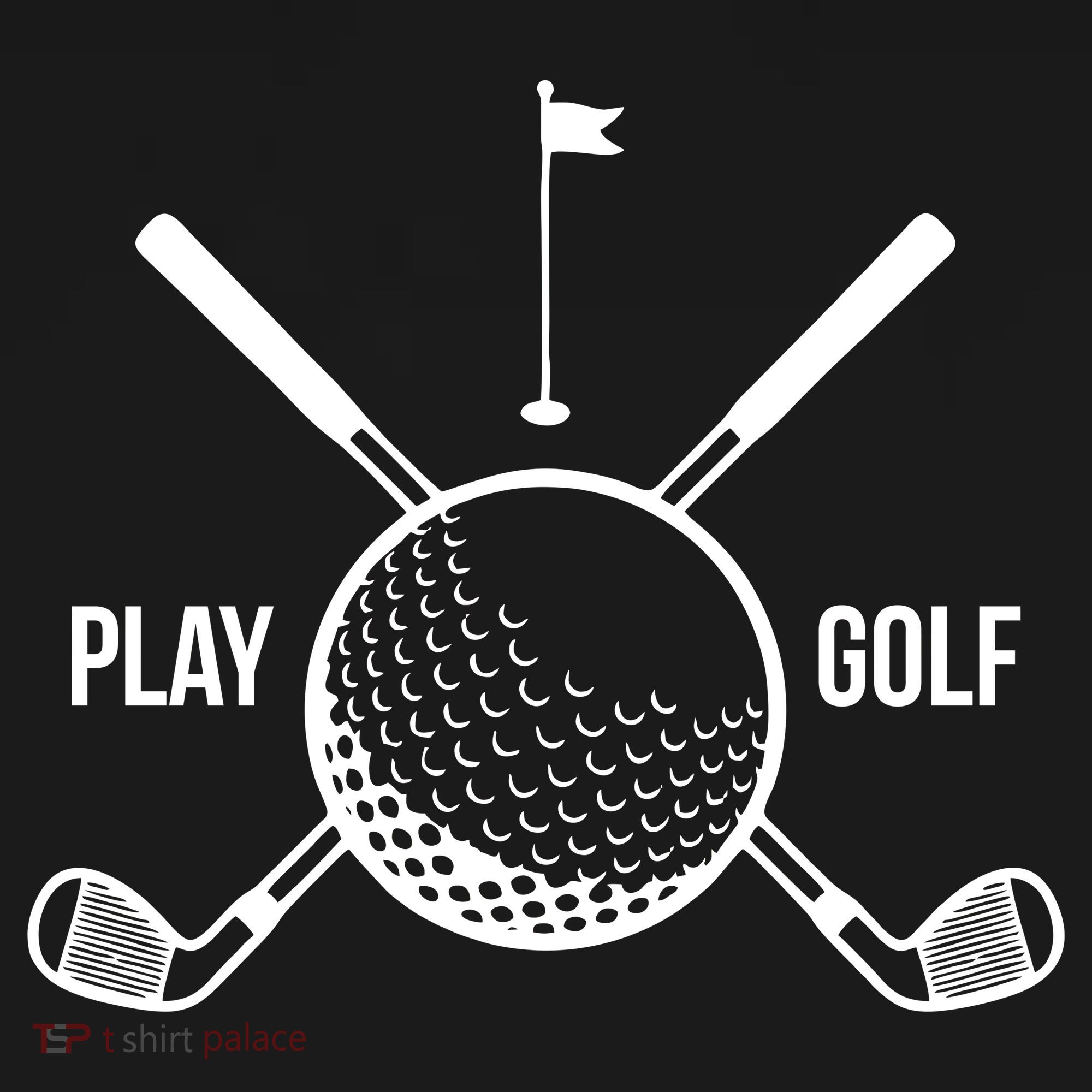 Play Golf Golfball Clubs Crossbones Hoodie