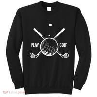 Play Golf Golfball Clubs Crossbones Sweatshirt thumb 0