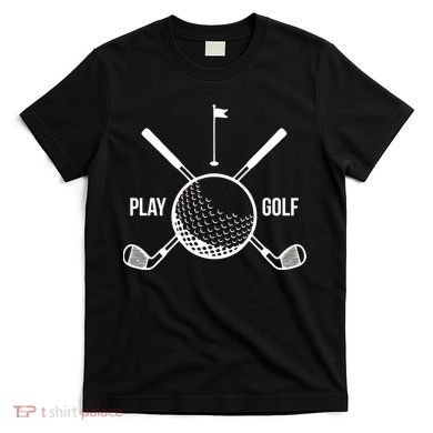 Play Golf Golfball Clubs Crossbones T-Shirt