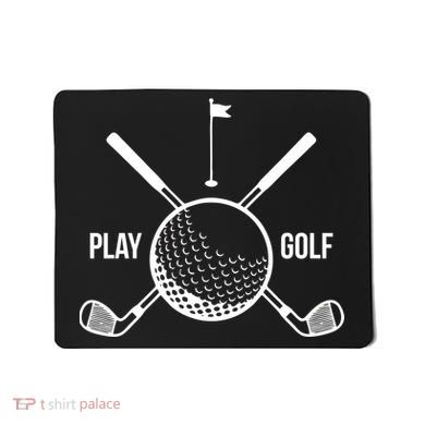 Play Golf Golfball Clubs Crossbones Mousepad