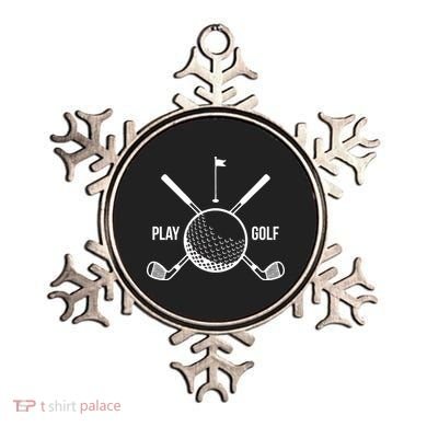 Play Golf Golfball Clubs Crossbones Ornament
