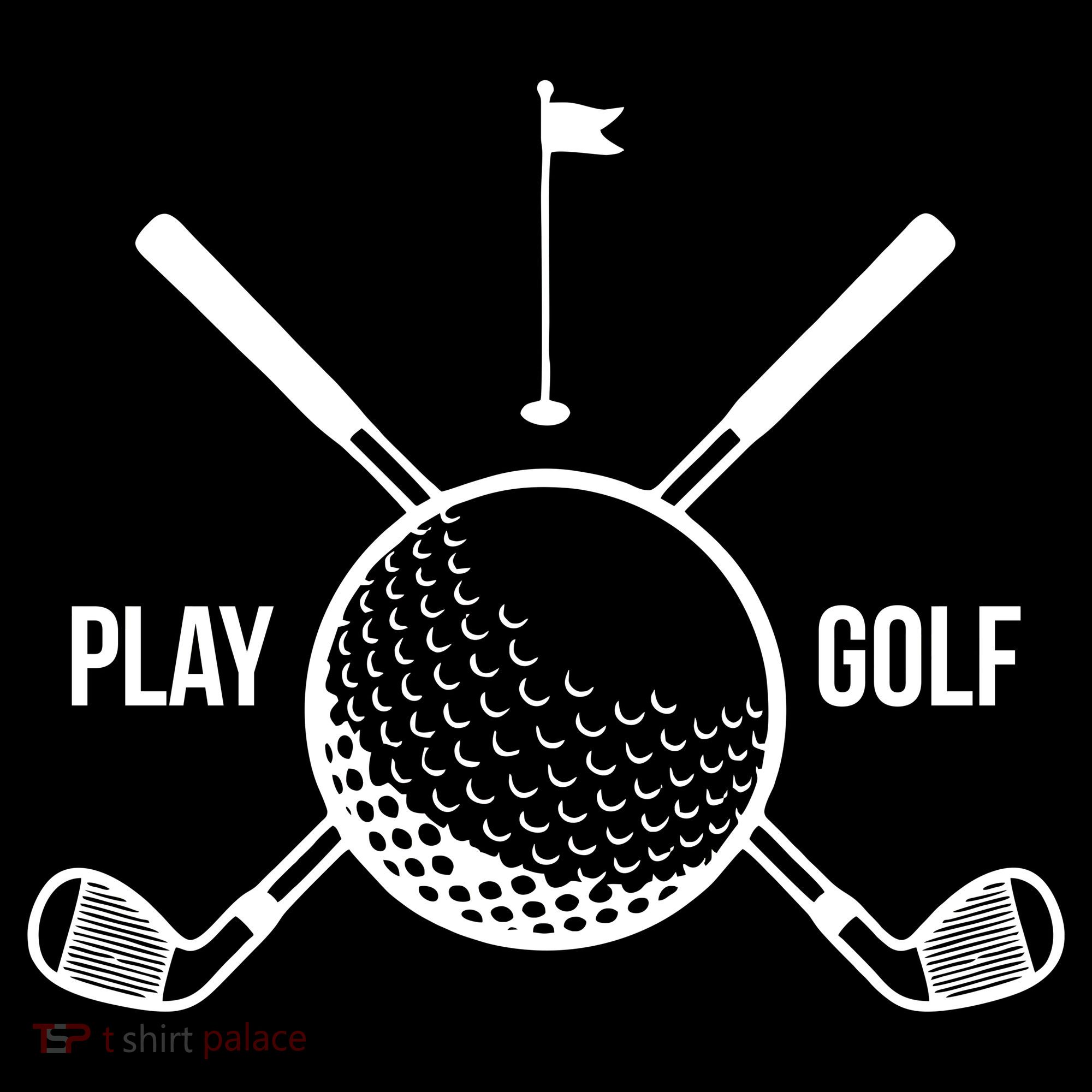Play Golf Golfball Clubs Crossbones Ornament