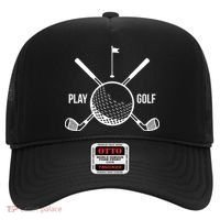 Play Golf Golfball Clubs Crossbones Hat thumb 0