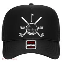 Play Golf Golfball Clubs Crossbones Hat thumb 0