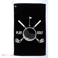 Play Golf Golfball Clubs Crossbones Golf Towel thumb 0