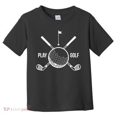 Play Golf Golfball Clubs Crossbones Toddler T-Shirt