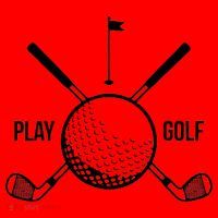 Play Golf Golfball Clubs Crossbones Santa Hat thumb 1