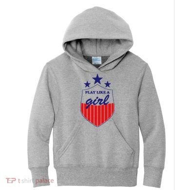 Play Like A Girl Kids Hoodie