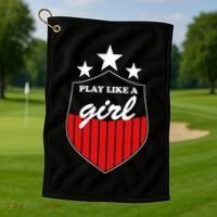 Play Like A Girl Golf Towel thumb 1