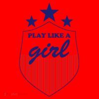 Play Like A Girl Santa Hat thumb 1