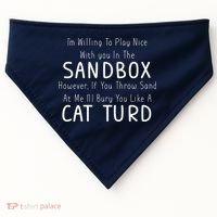 Play Nice Sandbox Cat Turd USA-Made Doggie Bandana thumb 0