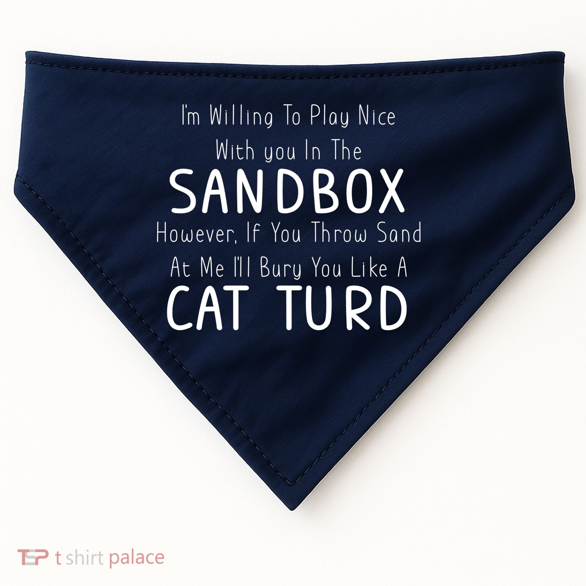Play Nice Sandbox Cat Turd USA-Made Doggie Bandana