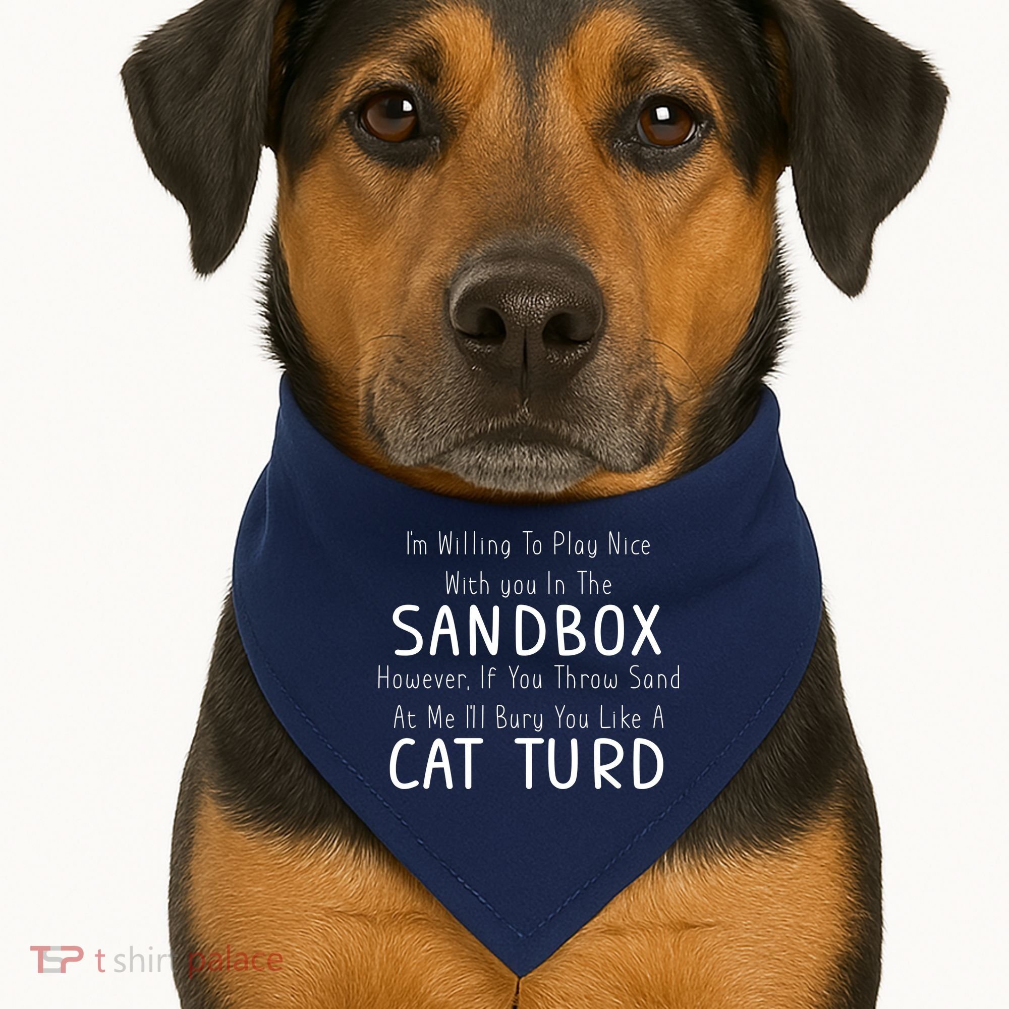 Play Nice Sandbox Cat Turd USA-Made Doggie Bandana