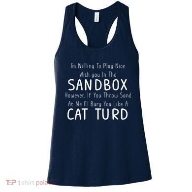 Play Nice Sandbox Cat Turd Women's Tank Top