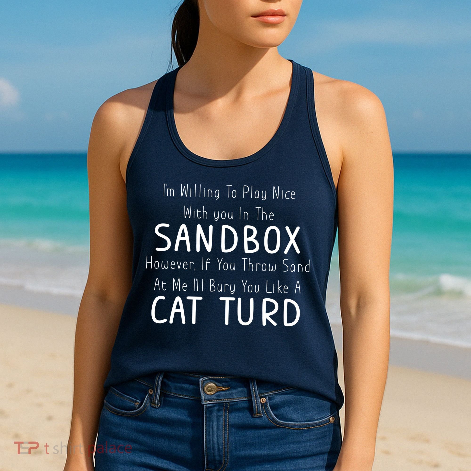 Play Nice Sandbox Cat Turd Women's Tank Top