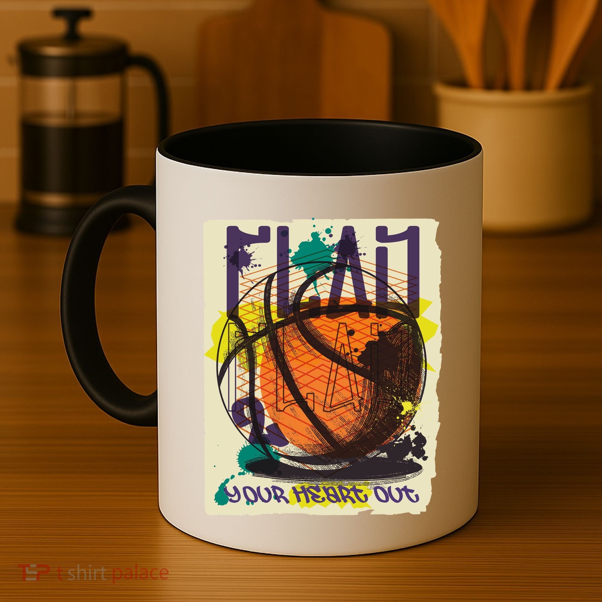 Play Your Heart Out Basketball Coffee Mug