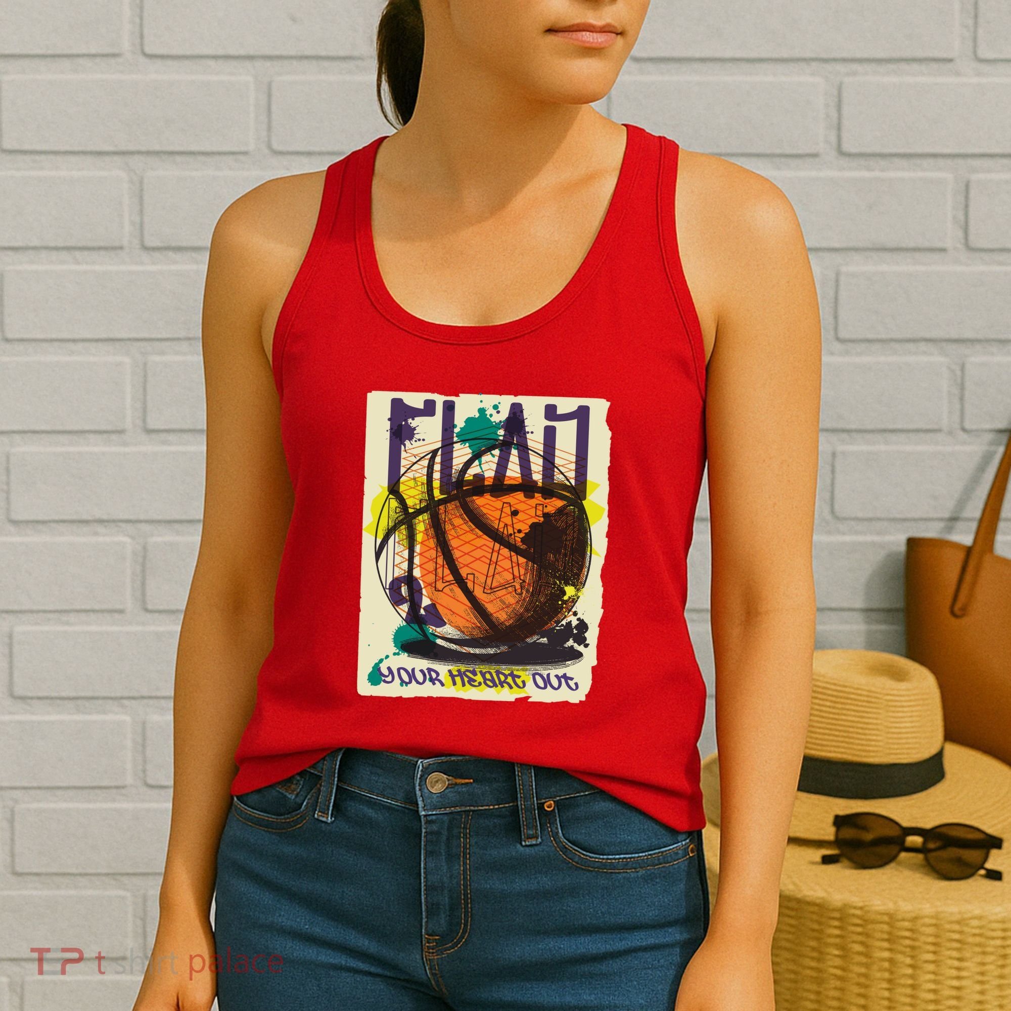 Play Your Heart Out Basketball Women's Tank Top
