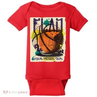 Play Your Heart Out Basketball Baby Bodysuit