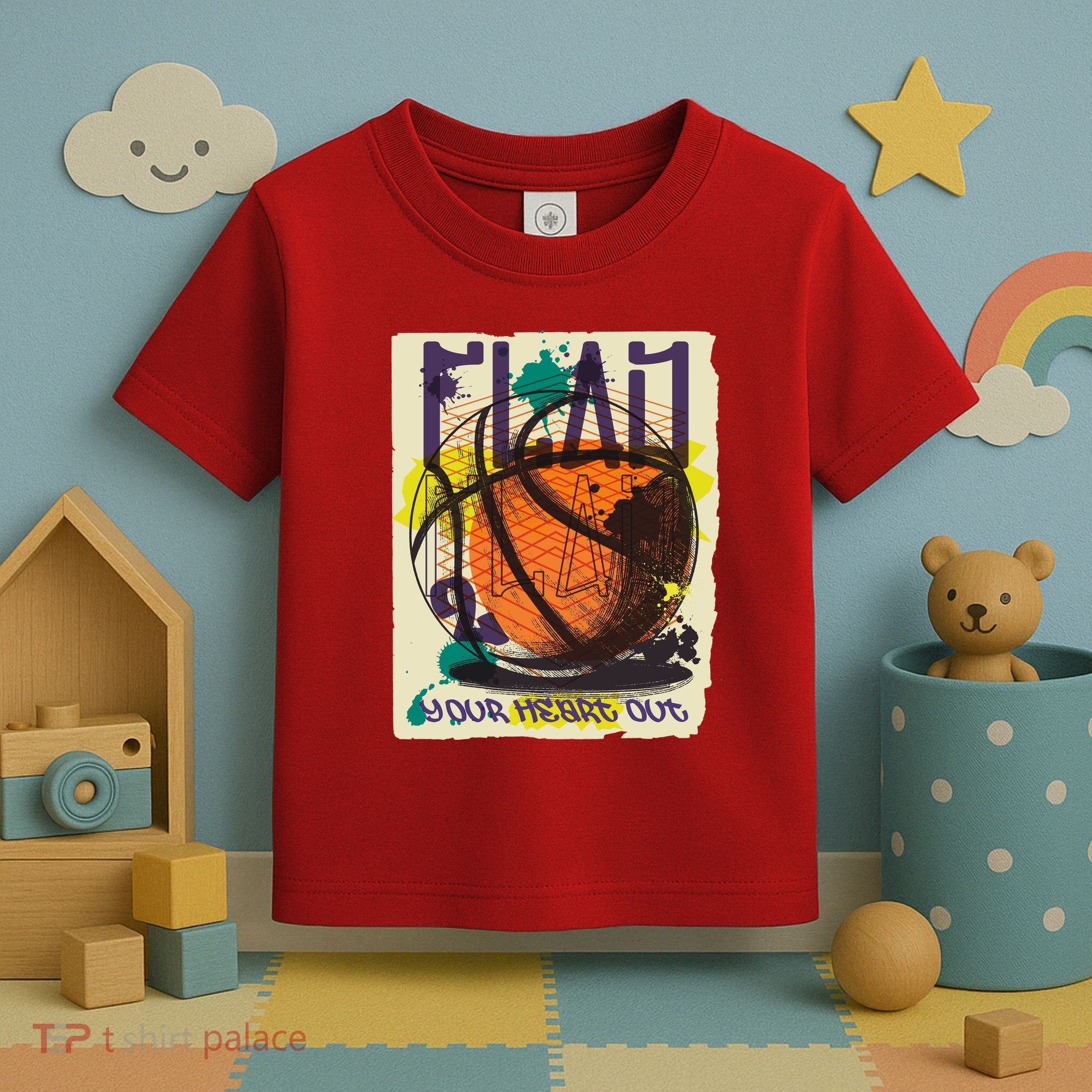 Play Your Heart Out Basketball Toddler T-Shirt