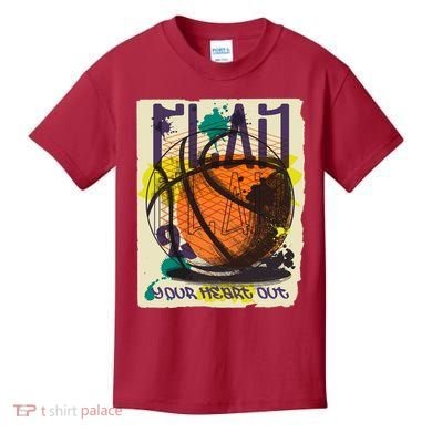 Play Your Heart Out Basketball Kids T-Shirt