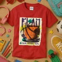 Play Your Heart Out Basketball Kids T-Shirt thumb 3