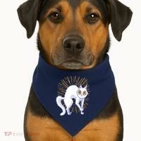 Playful Cat USA-Made Doggie Bandana thumb 1
