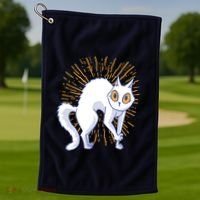 Playful Cat Golf Towel thumb 1