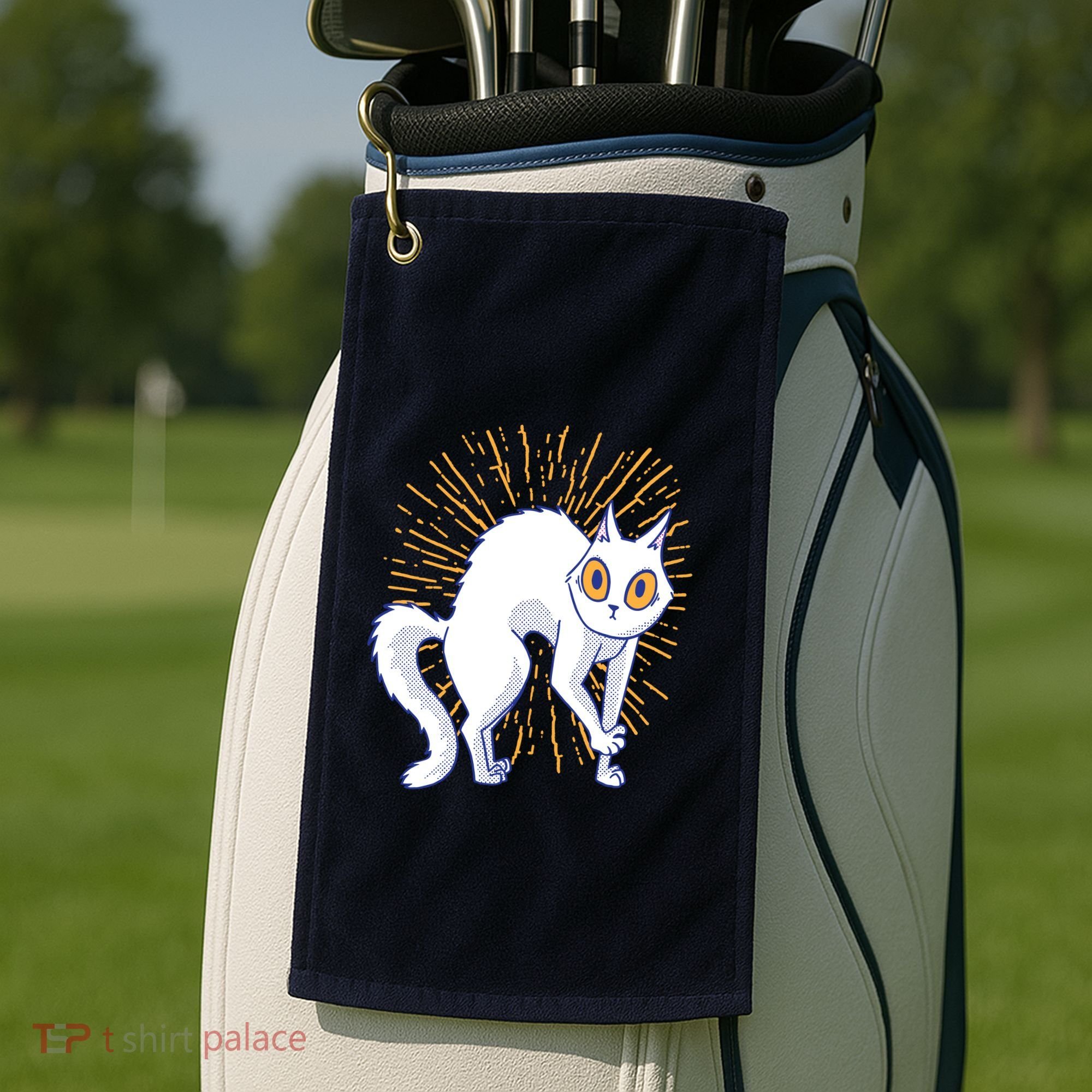 Playful Cat Golf Towel