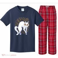 Playful Cat Kids Plaid Pajama Set thumb 0