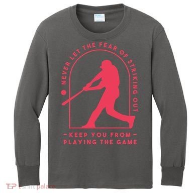 Playing The Game Baseball Kids Long Sleeve Shirt