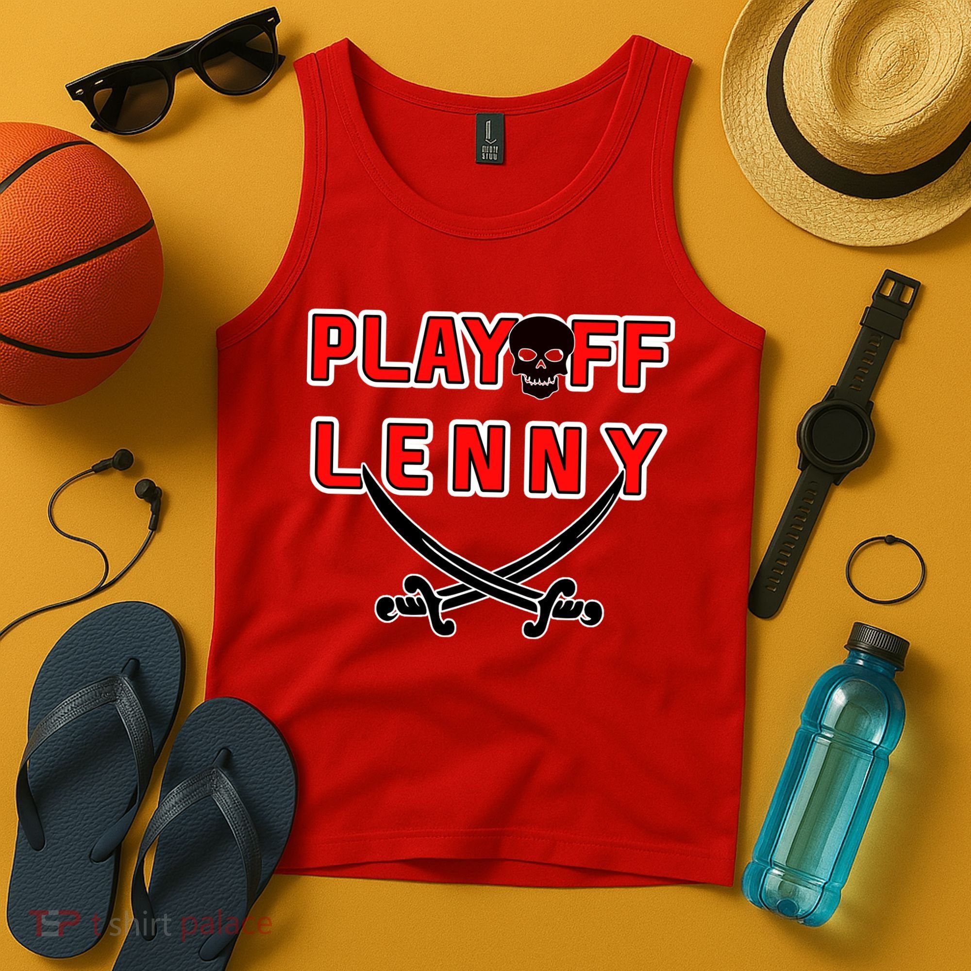 Playoff Lenny Tampa Bay Football Skull Tank Top