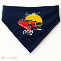 Plays With Cars Matching Family USA-Made Doggie Bandana thumb 0