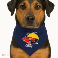 Plays With Cars Matching Family USA-Made Doggie Bandana thumb 1