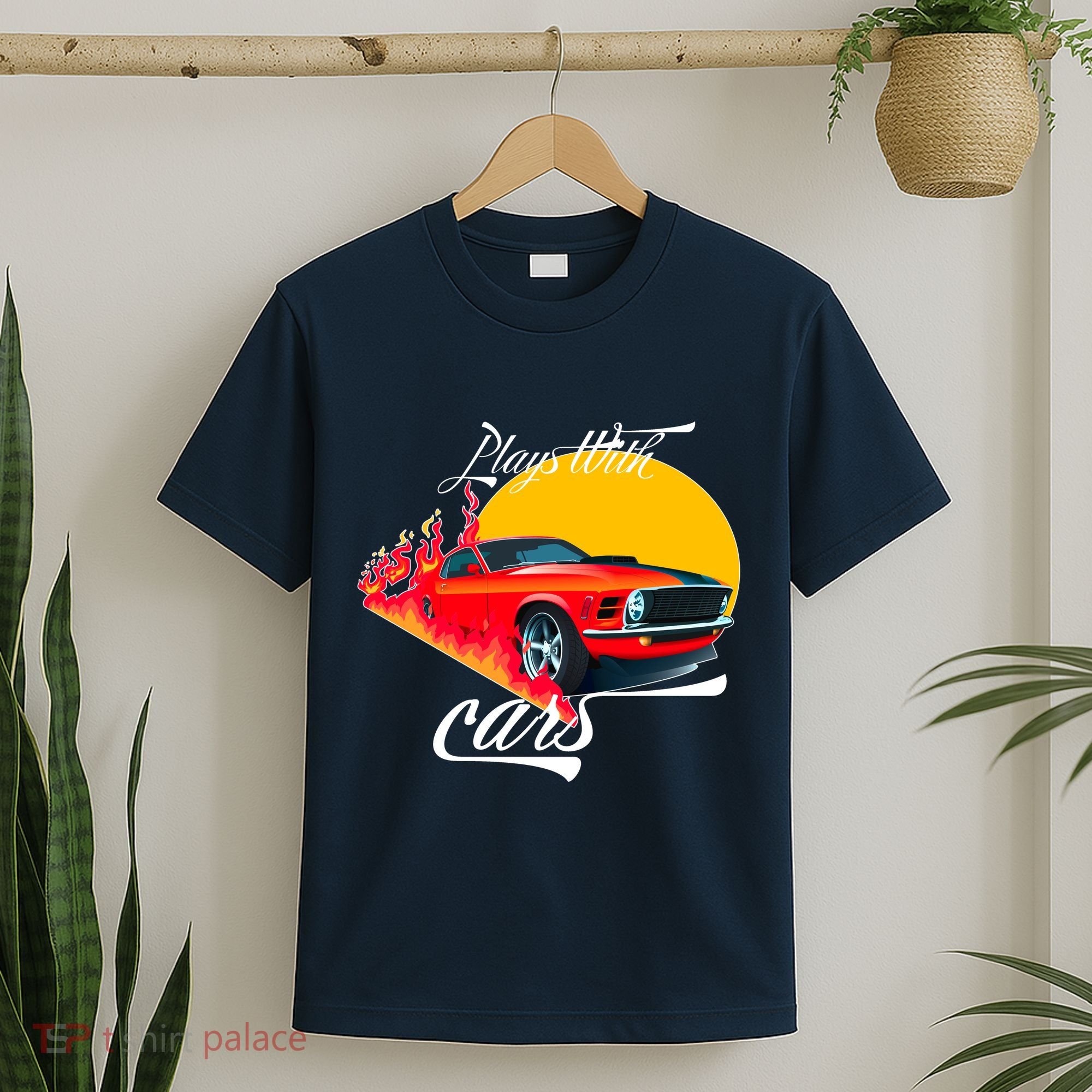 Plays With Cars Matching Family T-Shirt