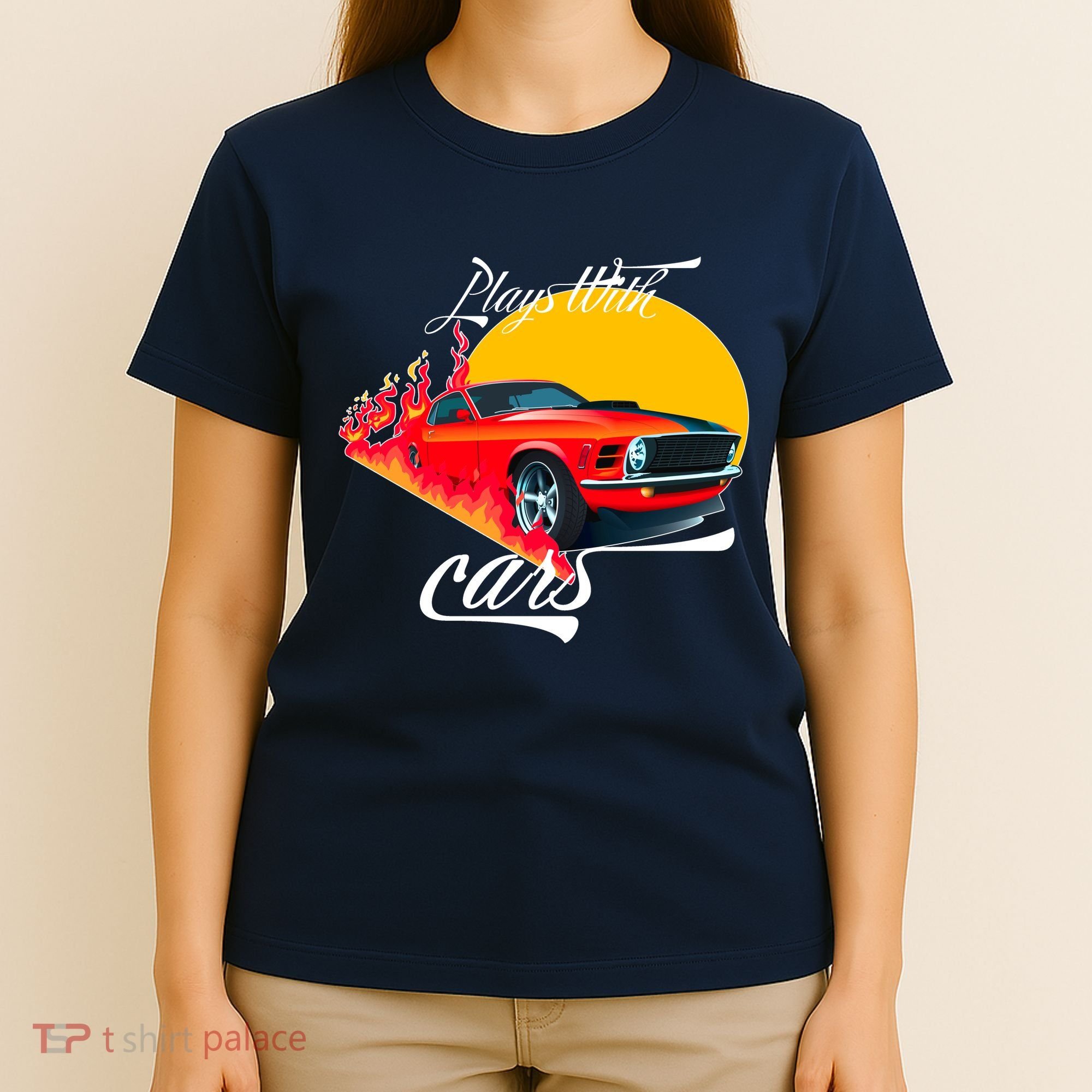 Plays With Cars Matching Family T-Shirt