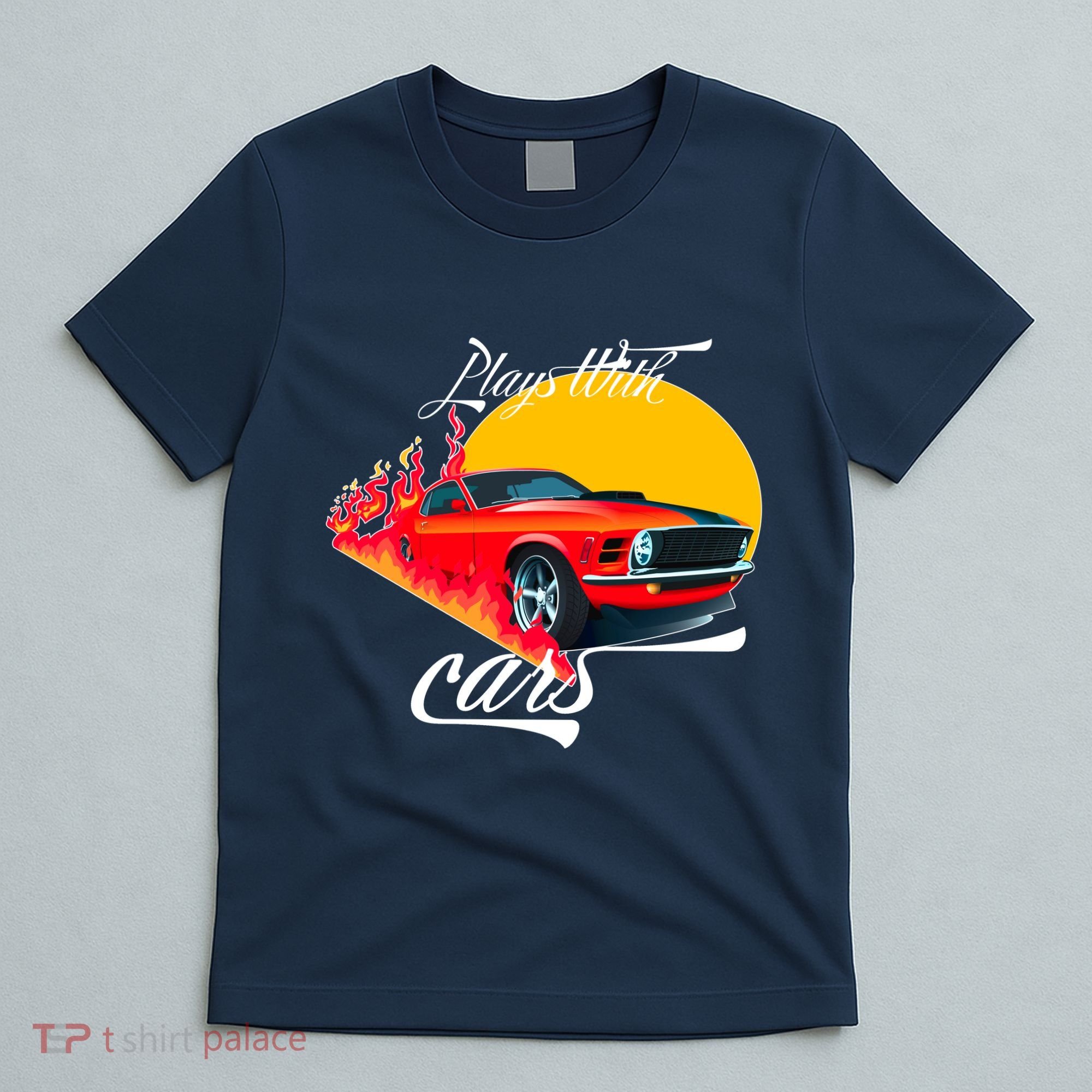 Plays With Cars Matching Family T-Shirt