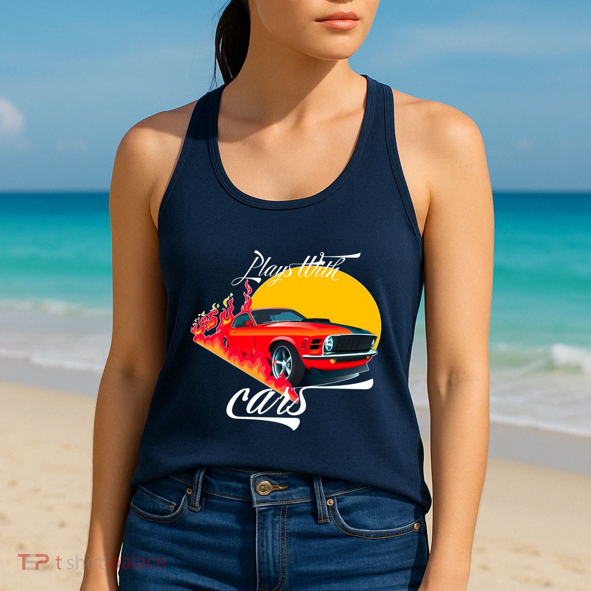 Plays With Cars Matching Family Women's Tank Top