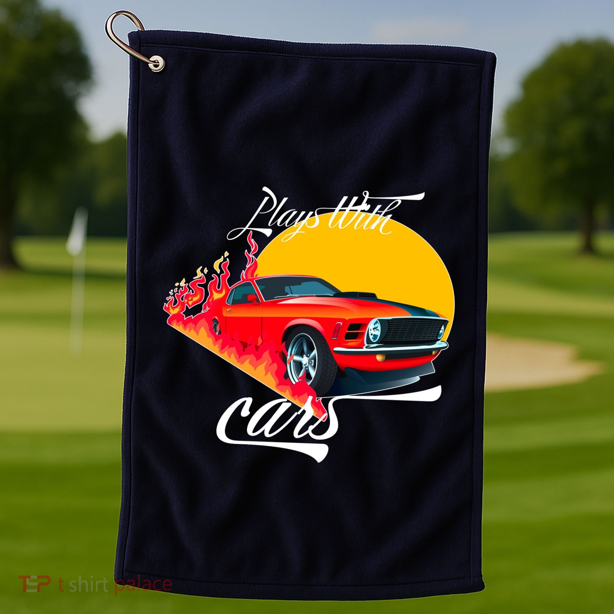 Plays With Cars Matching Family Golf Towel