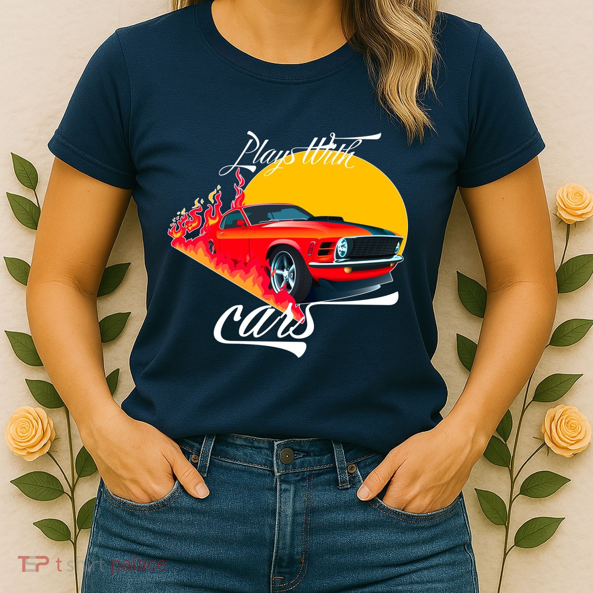 Plays With Cars Matching Family Women's T-Shirt