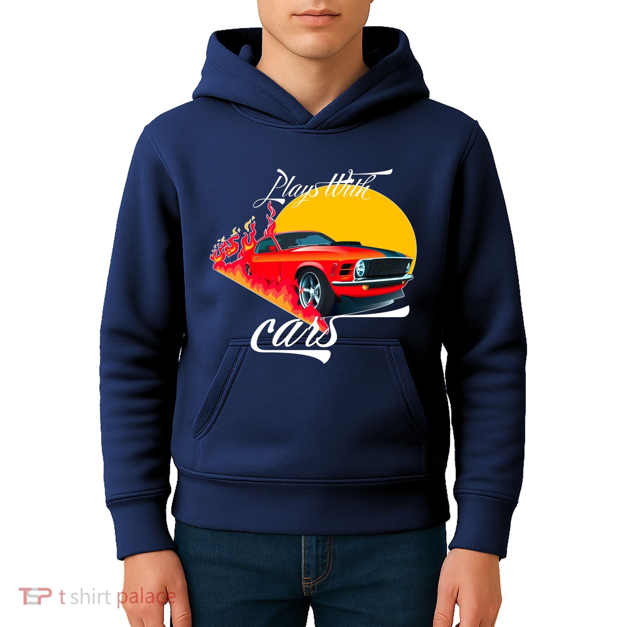 Plays With Cars Matching Family Kids Hoodie