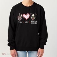 Peace Love Boston Terrier Dog Gifts Women's Sweatshirt thumb 0