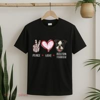 Peace Love Boston Terrier Dog Gifts T-Shirt thumb 2